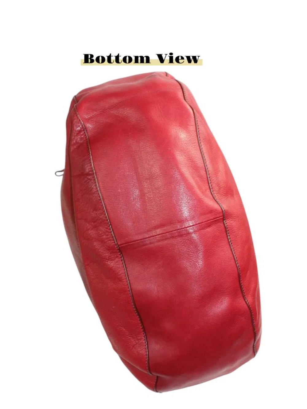 Red Leather Slouchy Hobo Bag Mulberry Daria Style